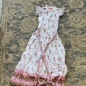Oliphant Pink and White Floral Dress